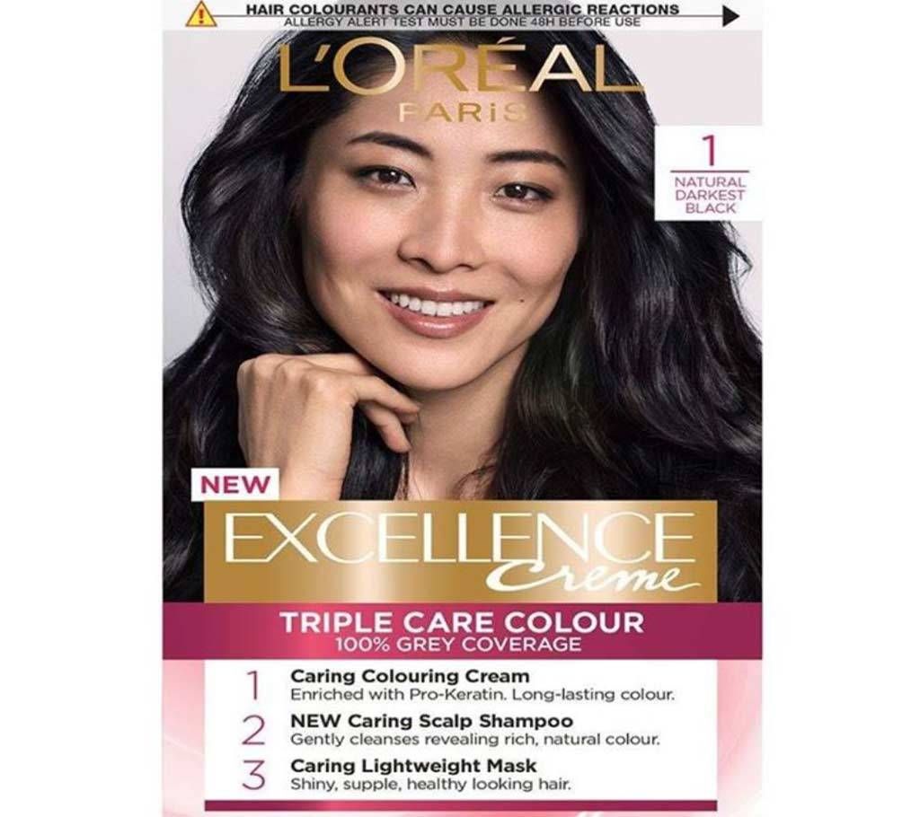 LOreal paris 1 natural darkest black-8.22 Oz-France