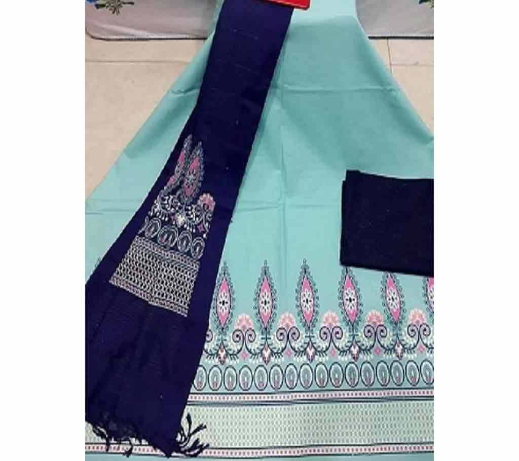 Handloom Tat Skin Print Cotton Shalwar Kameez For women [3pcs]-22