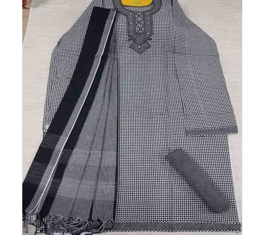 Jamdhani Cotton with Design Shalwer Kameez for Women-4
