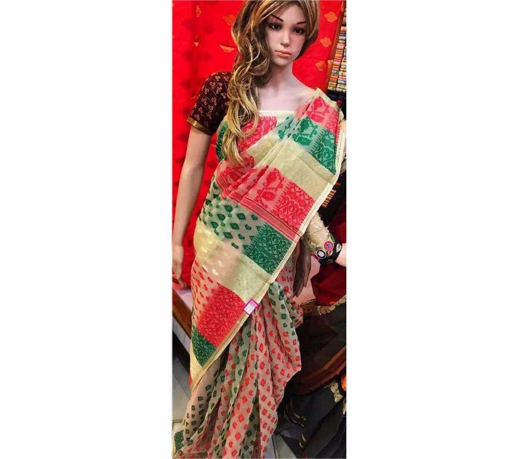 MULTICOOLOUR JAMDANI SAREE