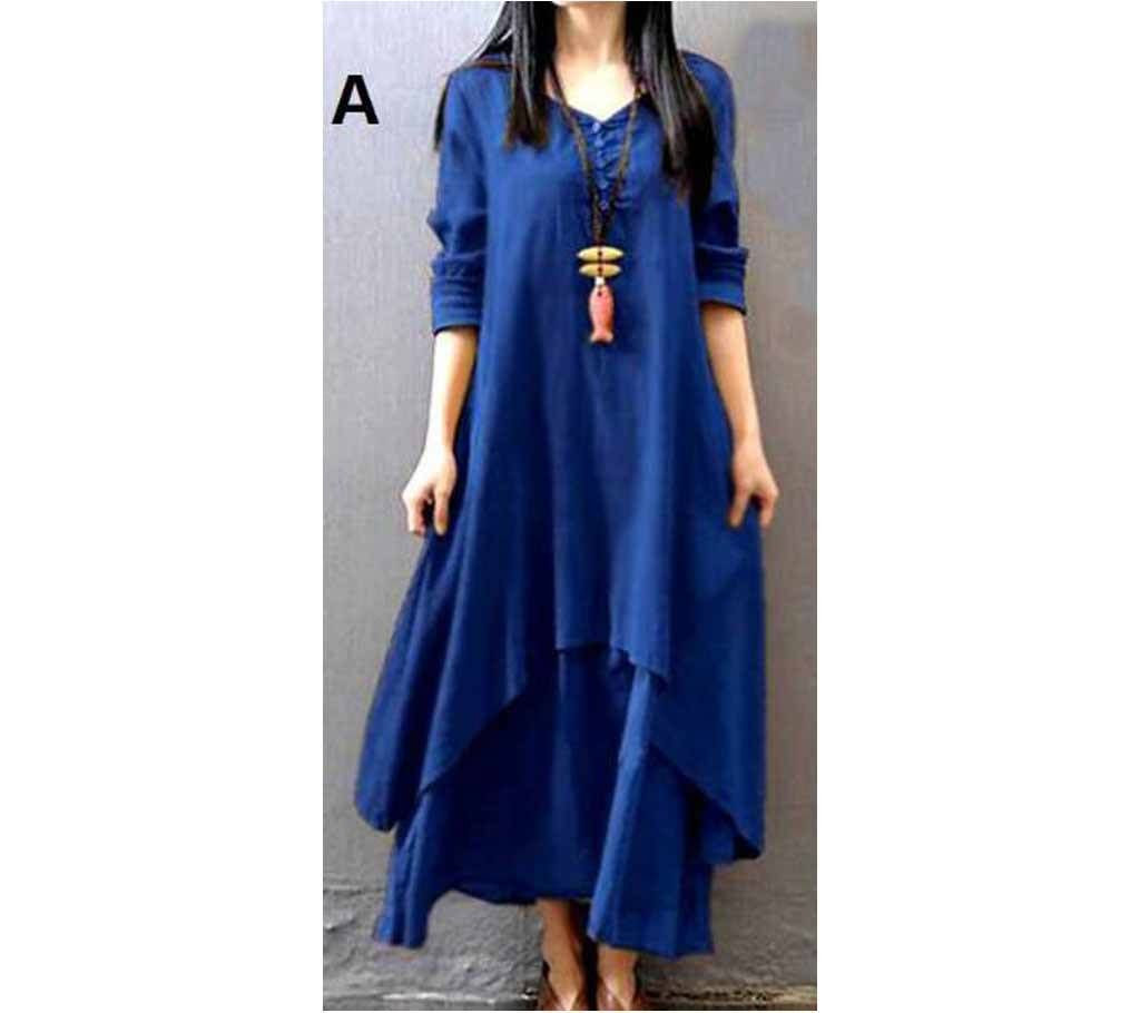 Unstitched linen kurti-1 pc