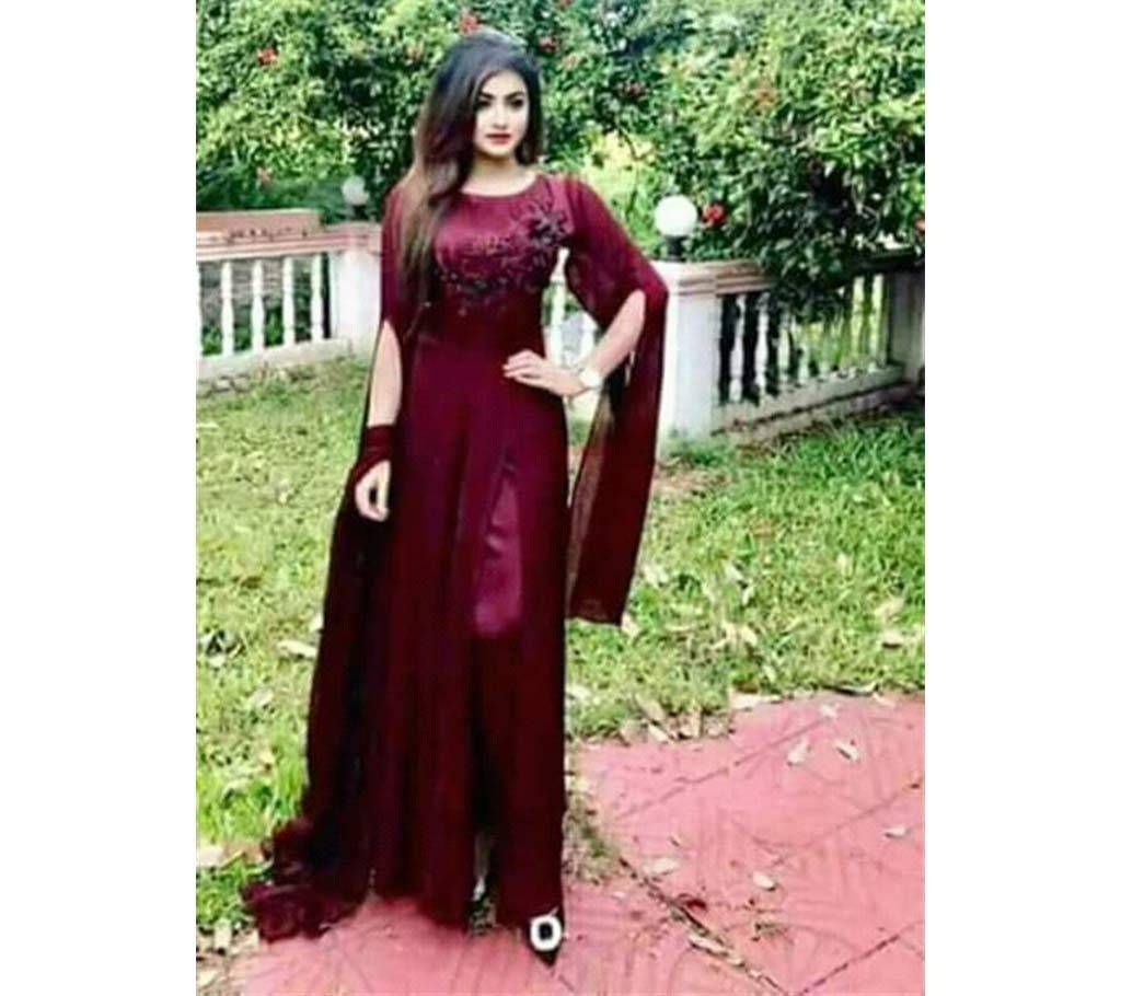 un stitched Georgette designer dress 