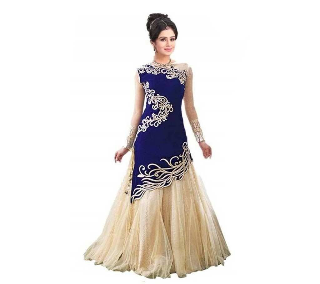 Unstitched Vivid Red Soft Georgette With Embroidery Dress - Copy