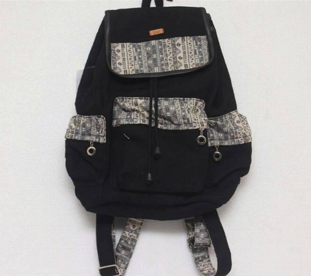 Jute made black ladys laptop bag 14'