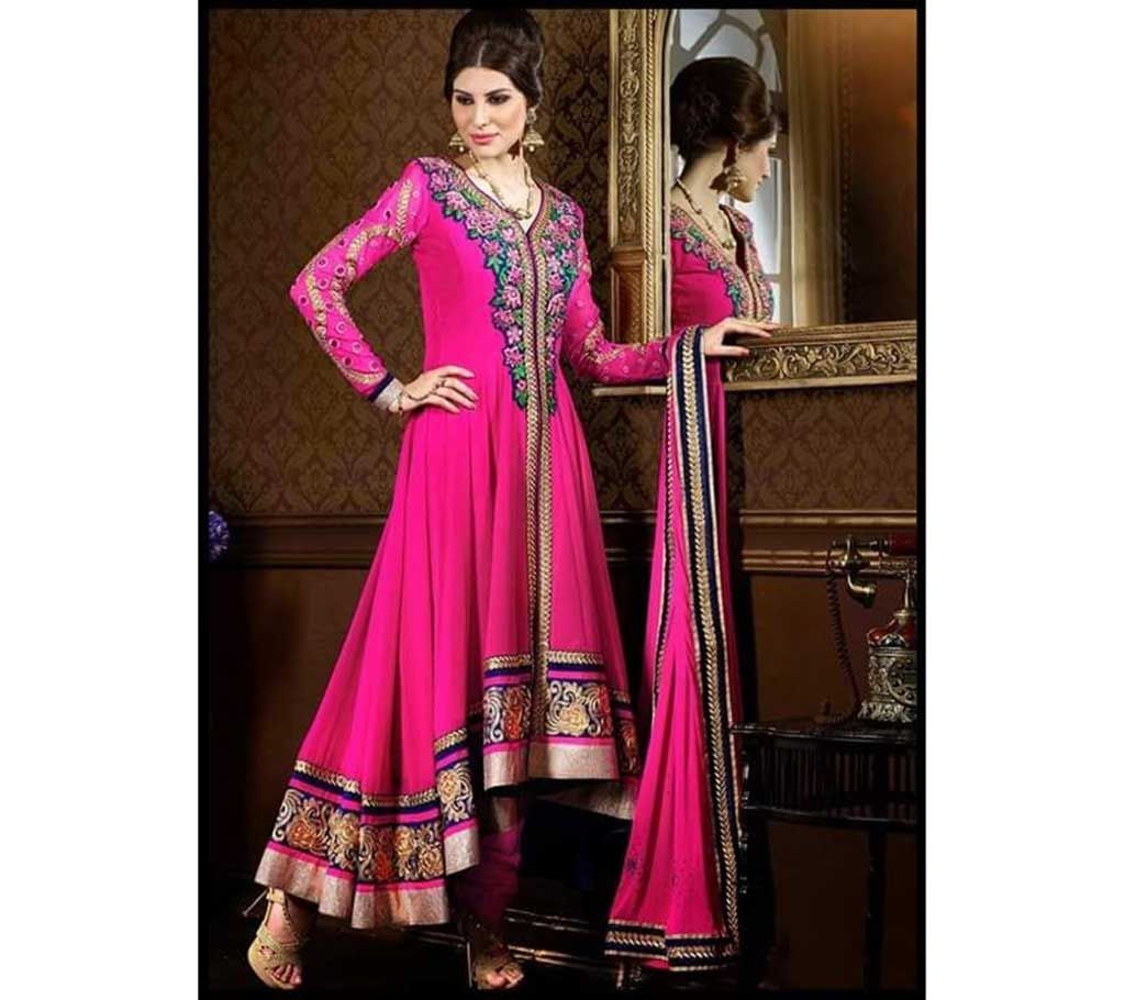 Indian Unstitched Georgette Long Dress 