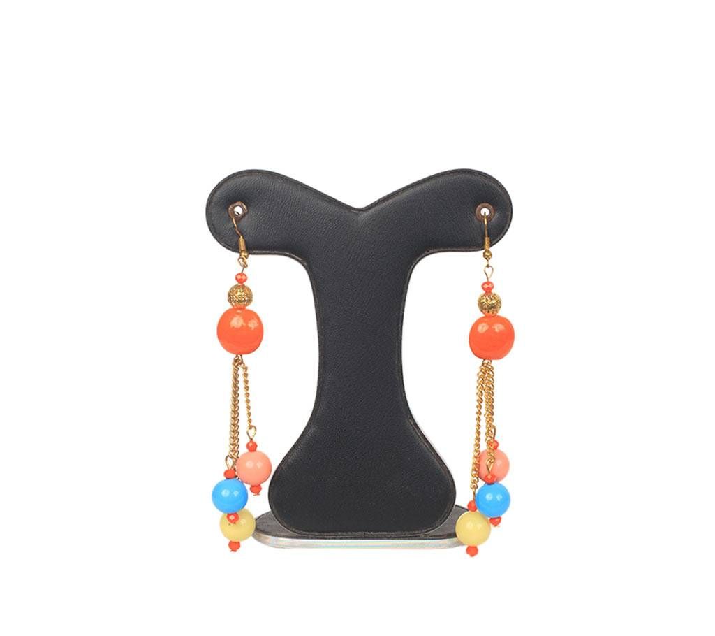 Ceramic And Glass Marble Beads Earrings