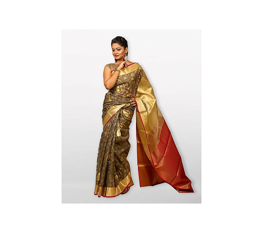 Sareen Muslin Saree - Black
