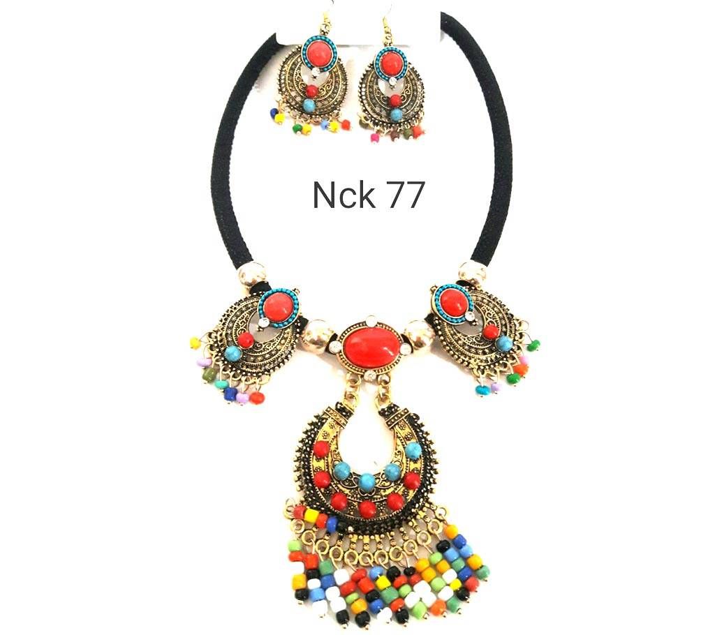 Multicolor Necklace earrings set