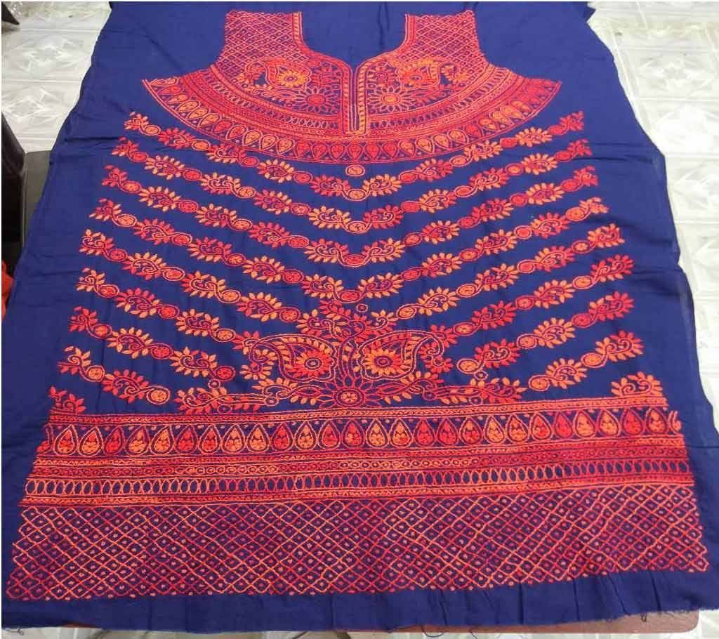 Unstitched Cotton Handcrafted Women causal dress