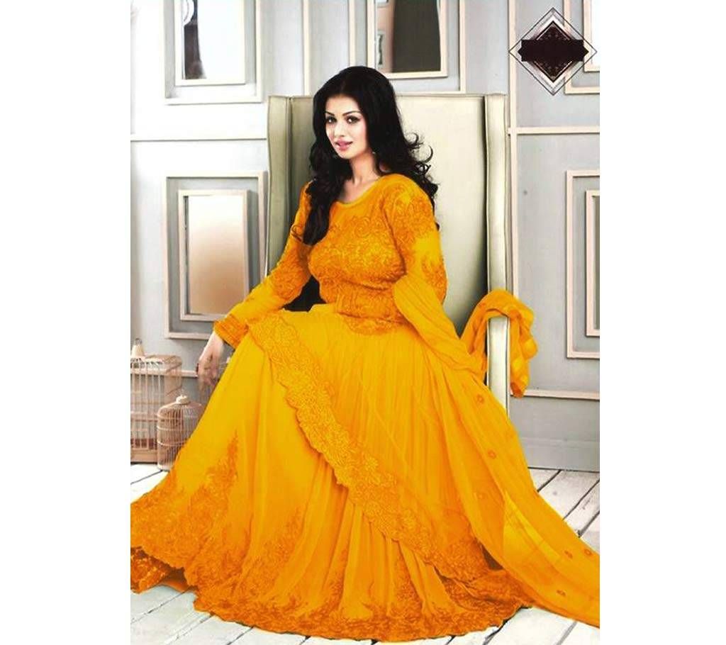 Semistitched Embroidery Georgette Party Suit (Copy)
