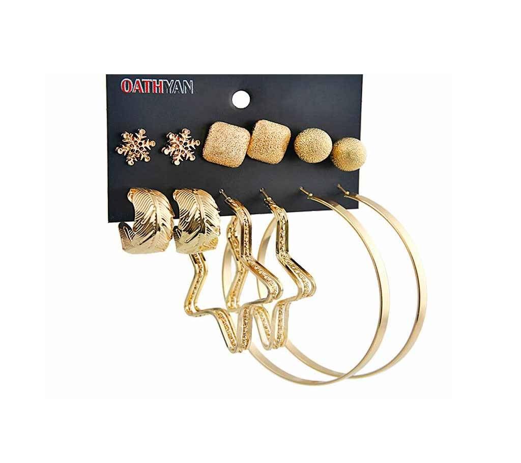 OATHYAN 6 Pairs/Set (Mix Earring)