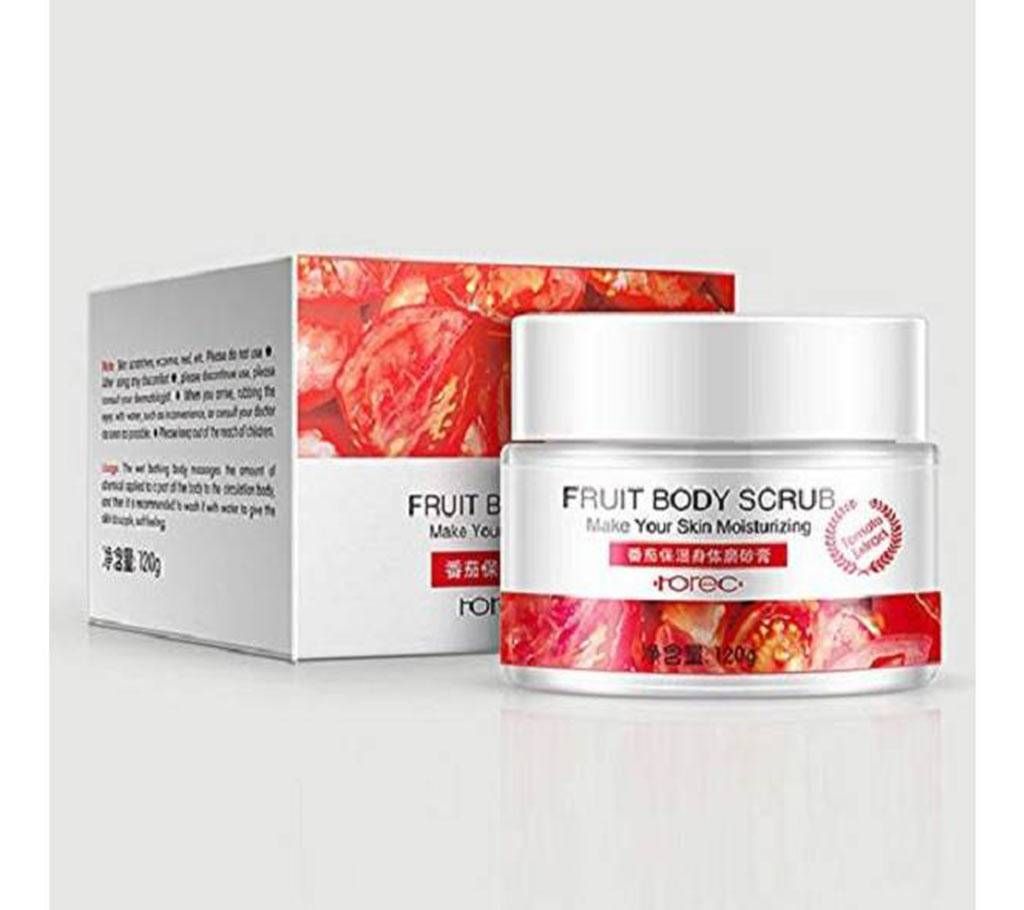 ROREC Fruit Body Natural Scrub Cleanses Skin Care Moisturizing Tomato 120g Thailand