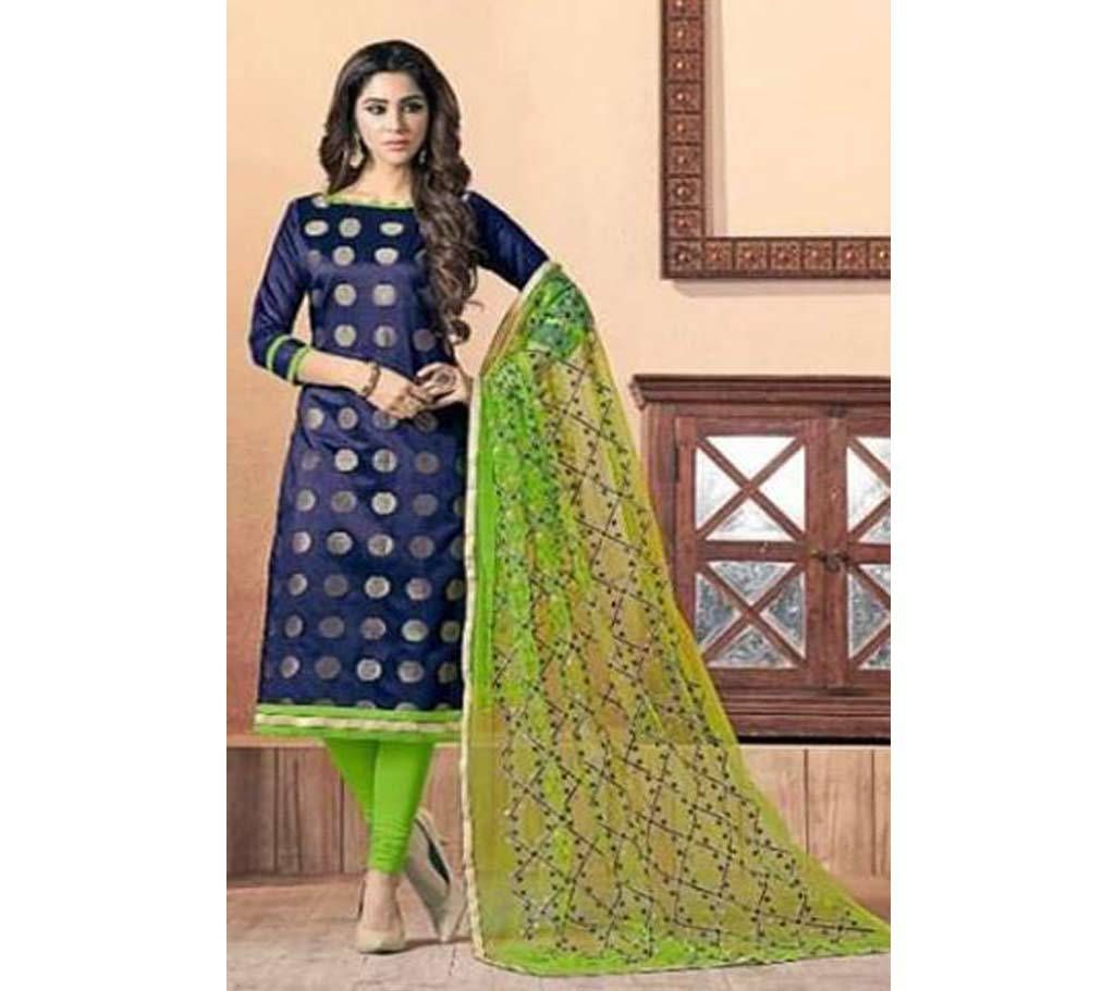 INDIAN UNSTITCHED BANARASI THREE PIECE