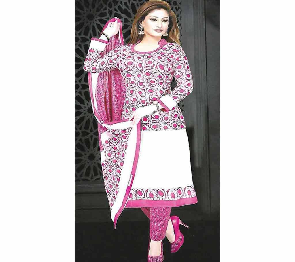 Full Cotton Printed Unstitched Salwar Kameez For Women