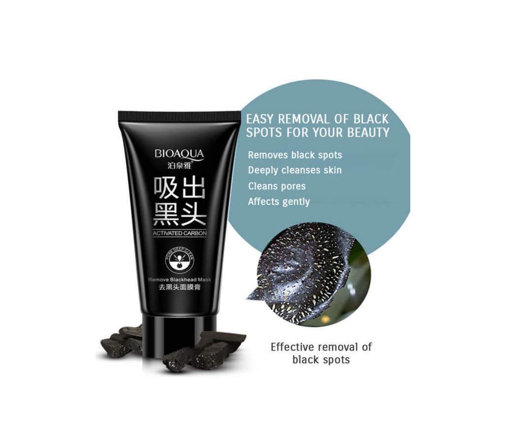 Bioaqua Blackhead Remover Cleasner Purifying Deep Cleansing Acne Black Mud Face Mask Peel-off 60g CHINA
