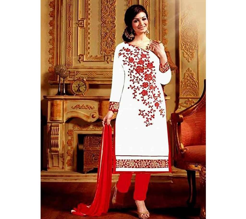 Unstitched block printed Rajdhani voyel cotton Salwar Kameez stblock-175