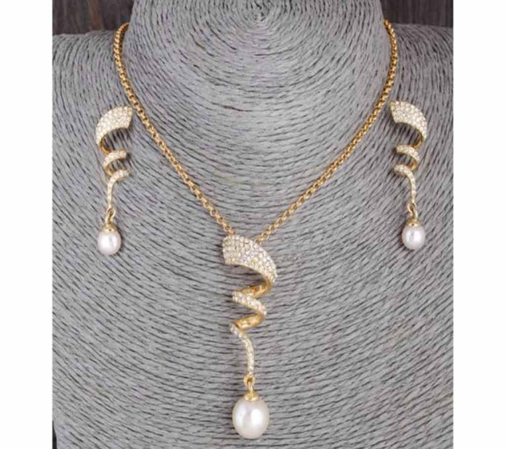 Vintage Imitation Pearl necklace jewelry set for women
