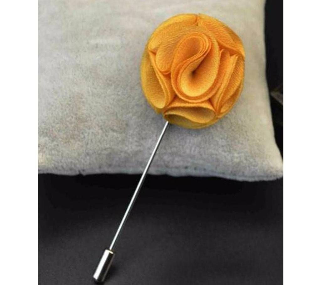 Fabric Flower Stick Brooch Pin For Women Suit Sweater