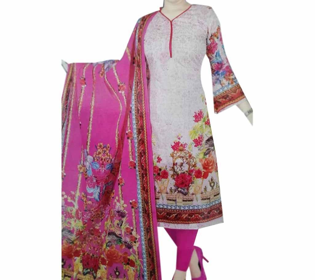 Unstiched Digital Printed Cotton Three Piece - Copy