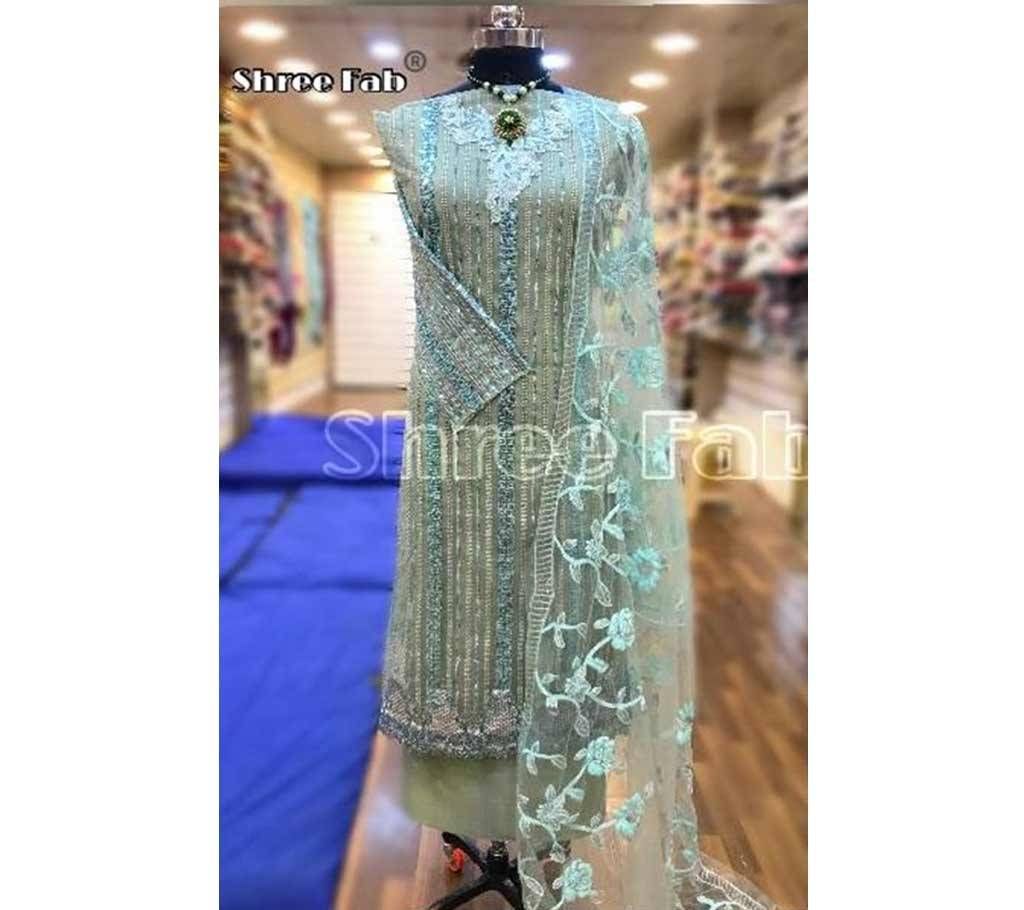 Shree Fabs SANA SAFINAZ GOLD EDITION Unstitched Net Three piece