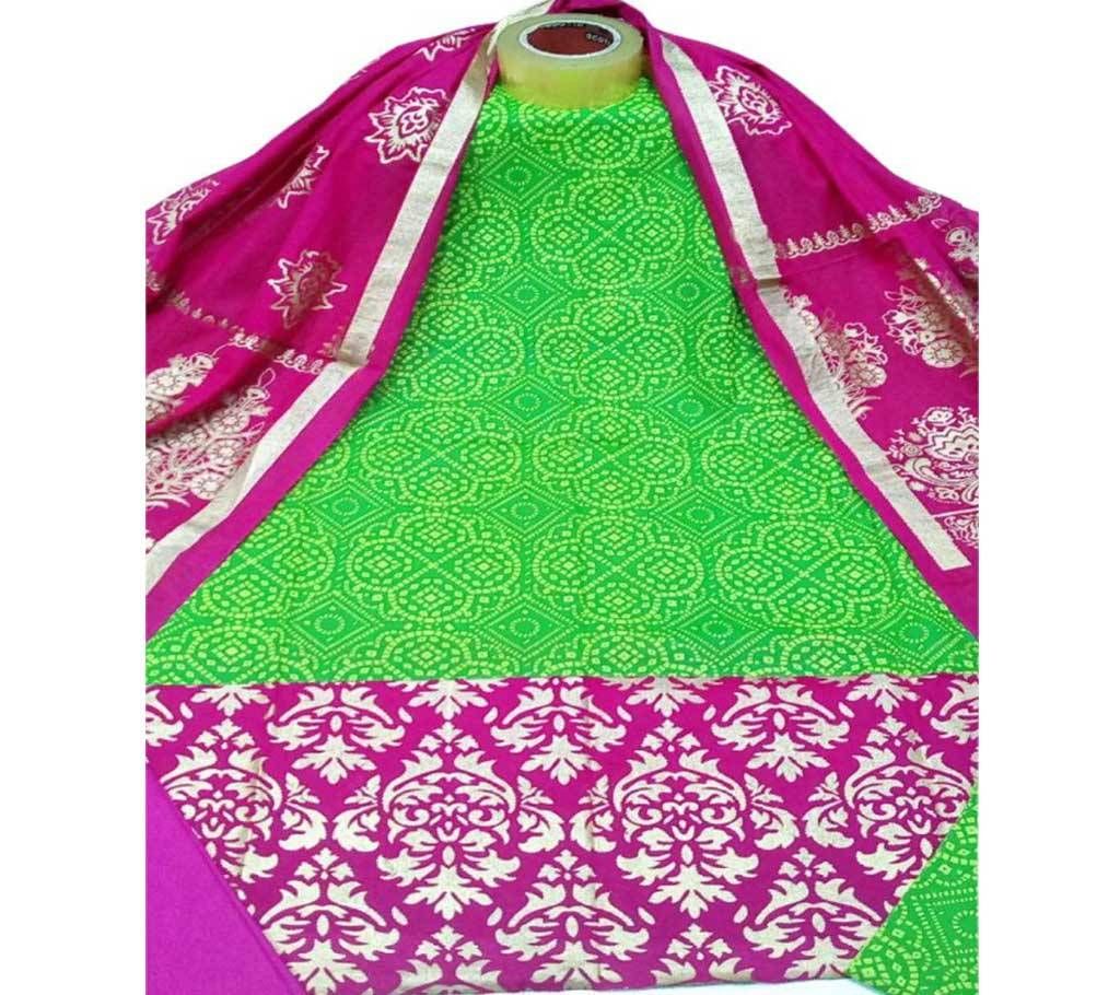 Unstiched block printed salwar kameez for woman seblock-1002
