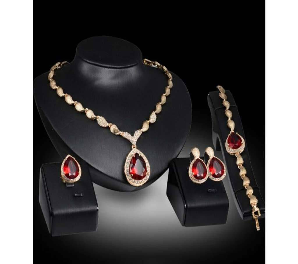 Pendant Chain With Earring Fingerring & Bracelet