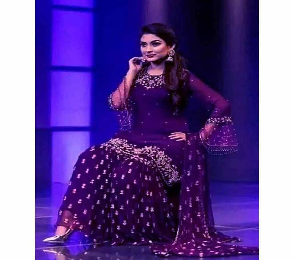 Indian weightless Georgette Embroidery Sharara Suits For women