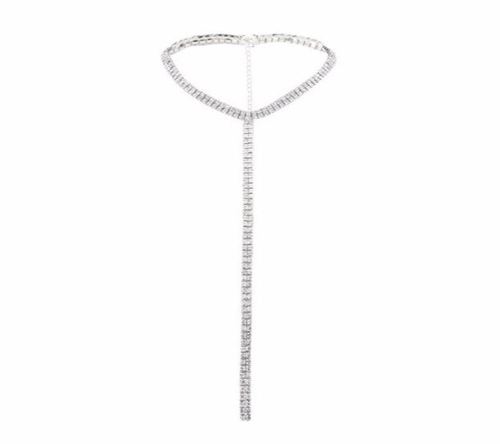 Luxury Long Rhinestone Multi Row Crystal Choker Necklaces For Women