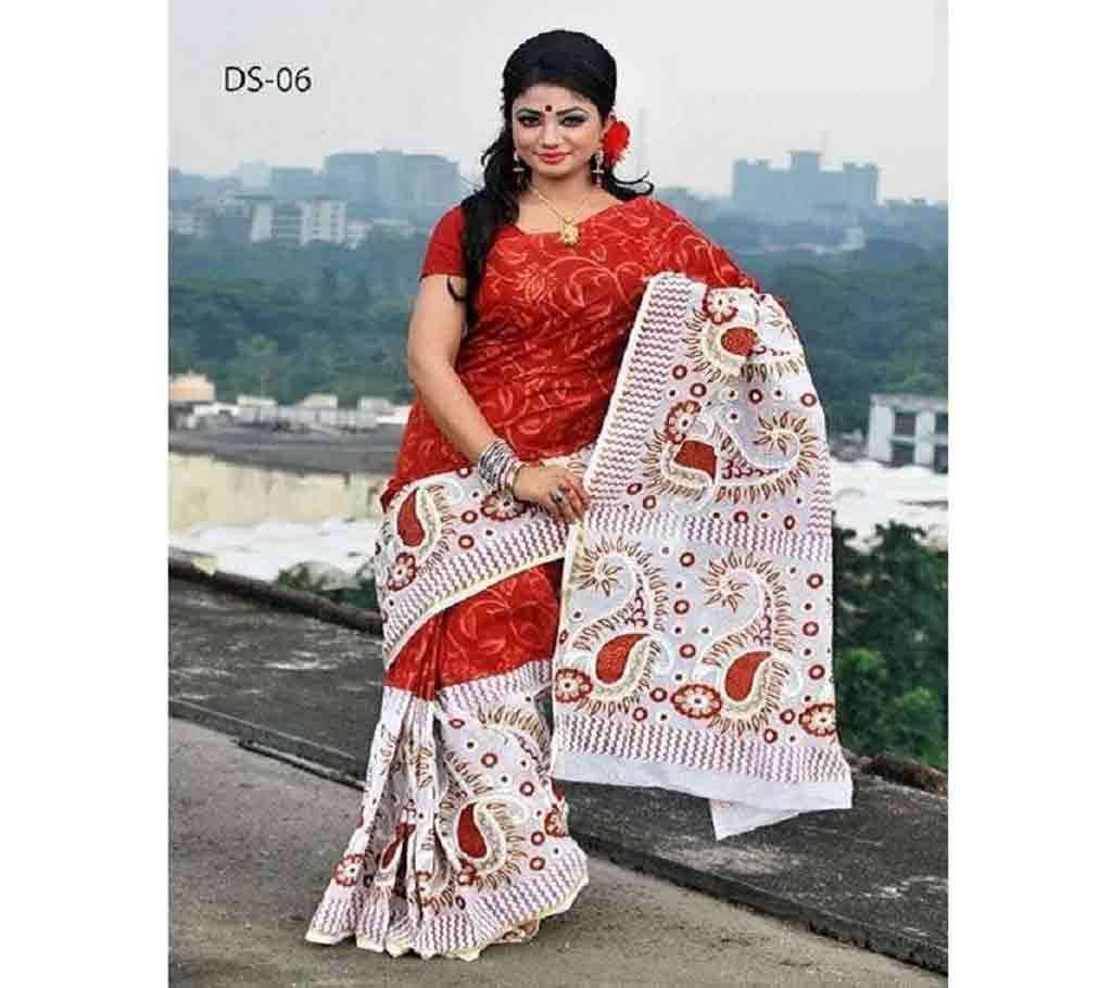 Cotton Kota Hand Print - Saree  with blouse Piece 