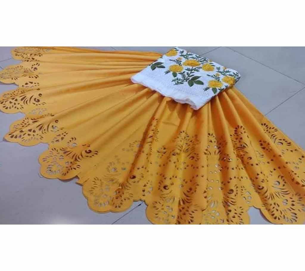 Unstitched PAKISTANI LASAR CUT TWO PIECE SALWAR KAMEEZ-6