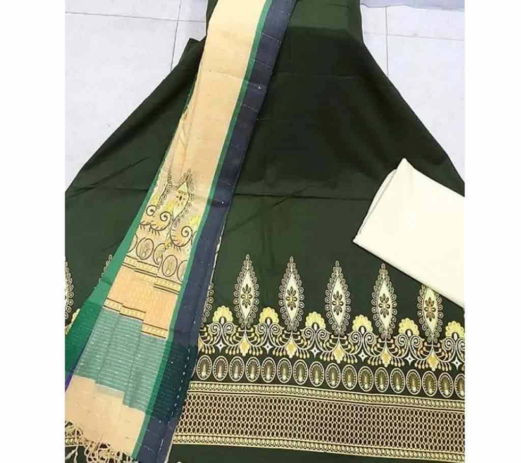Handloom Tat Skin Print Cotton Shalwar Kameez For women [3pcs]-23