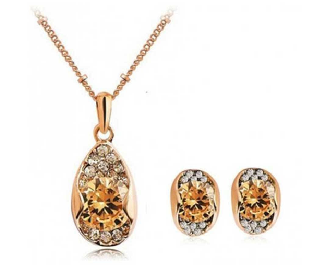 Stone Setting Pendant Set (Indian)