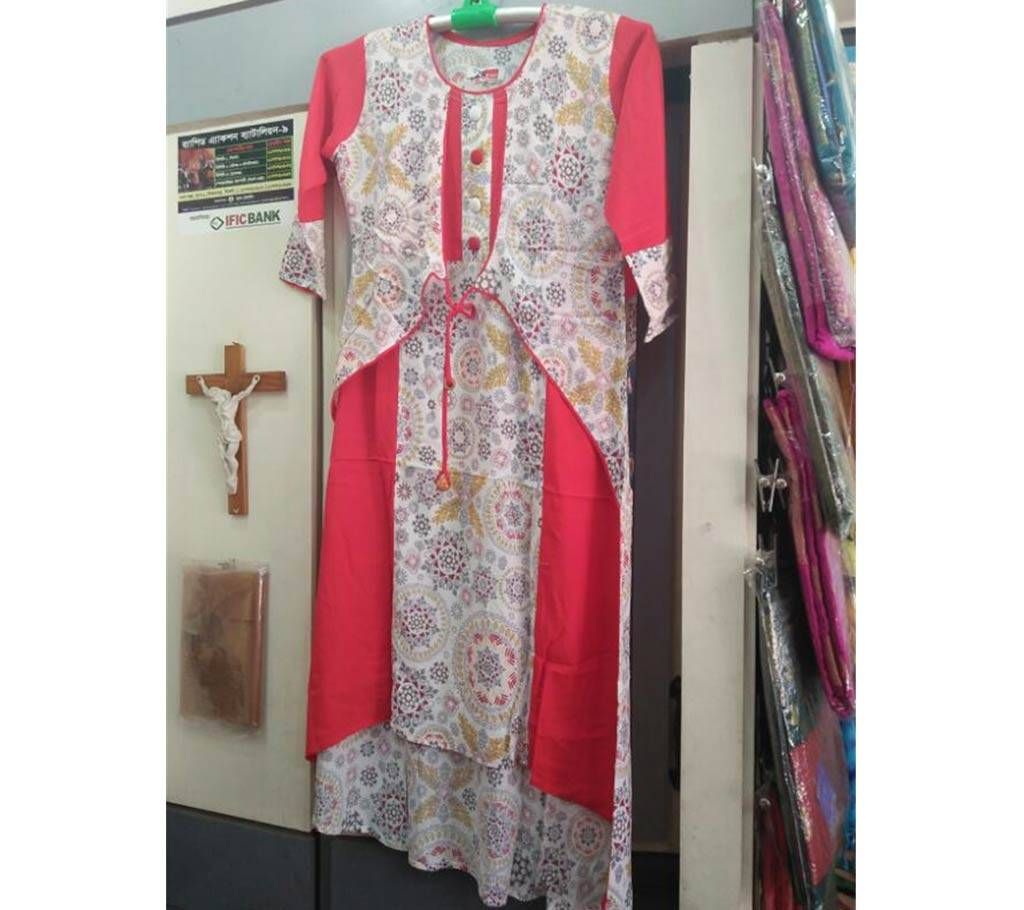 Kurti with lilen cotton