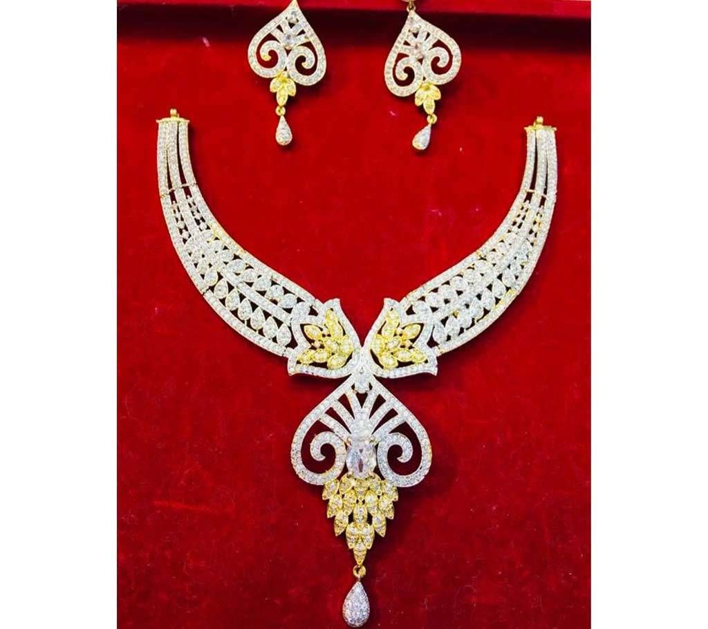 Indian Silver Color Necklace Set 