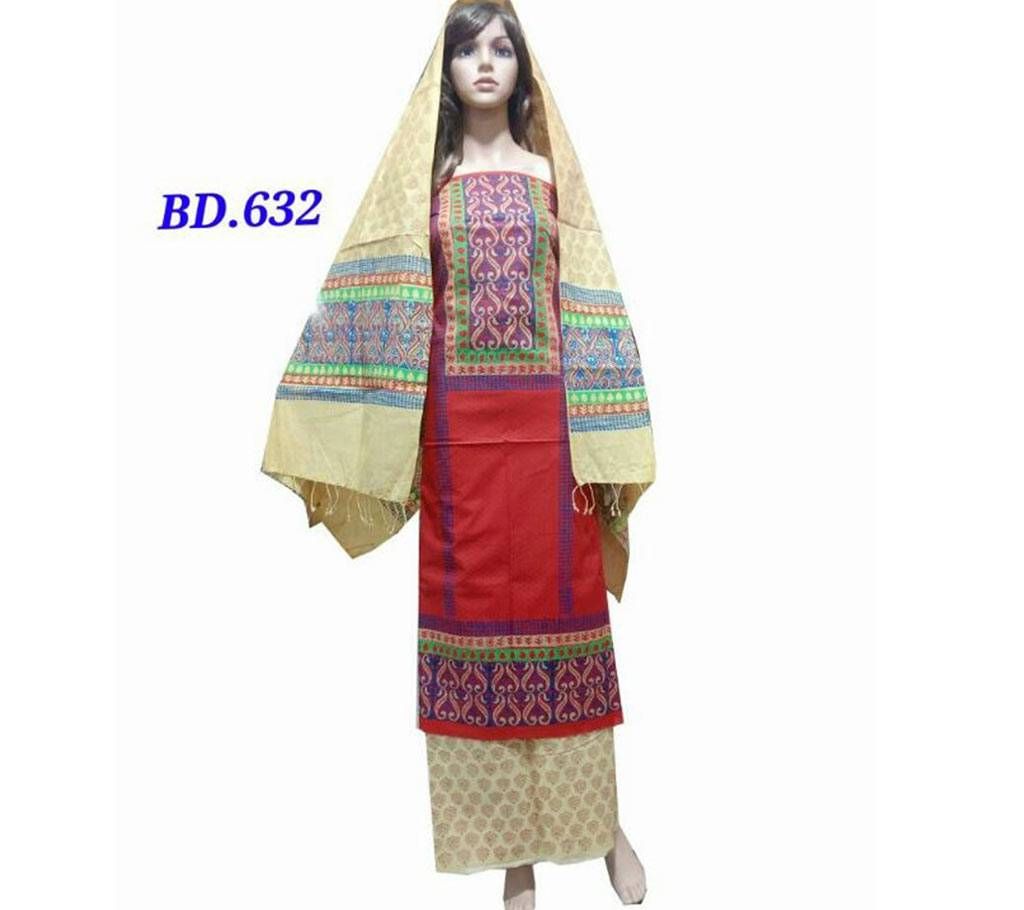 un stitched cotton block dress 