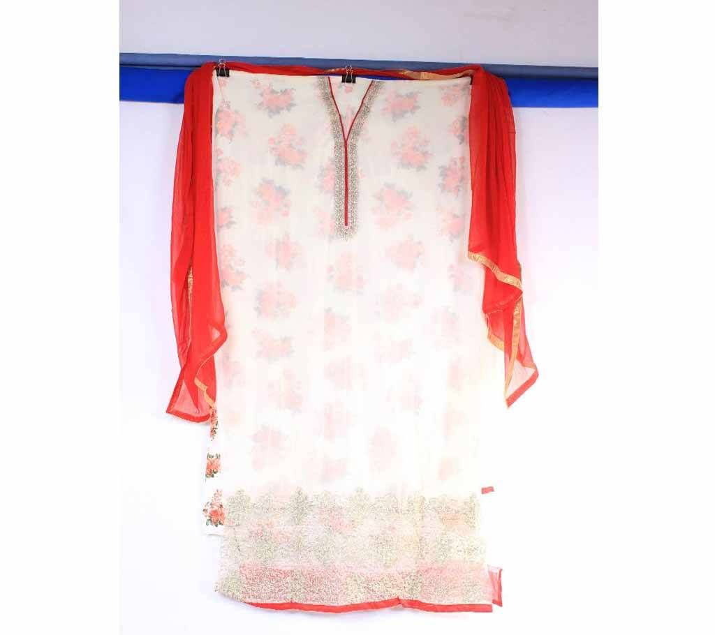 Unstitched Soft Light Georgette Indian Dress 