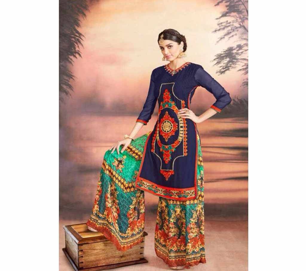 Indian Unstitched Georgette Palazzo Kameez Set