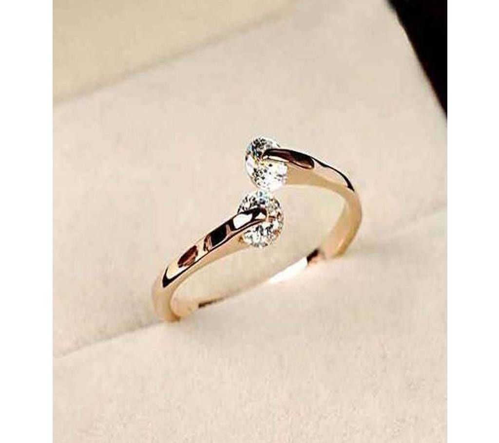 Double Fair Crystal Finger Ring - J102