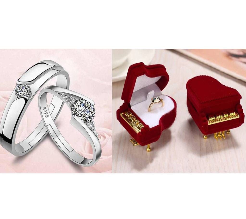 My Love Couple Ring + Piano Ring Box