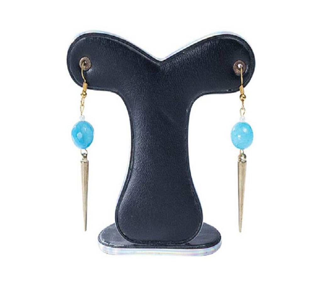 Blue Colour Marble Stone Setting Earring