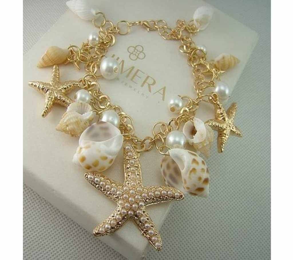 Ocean Starfish Sea Star Pearl Bracelet