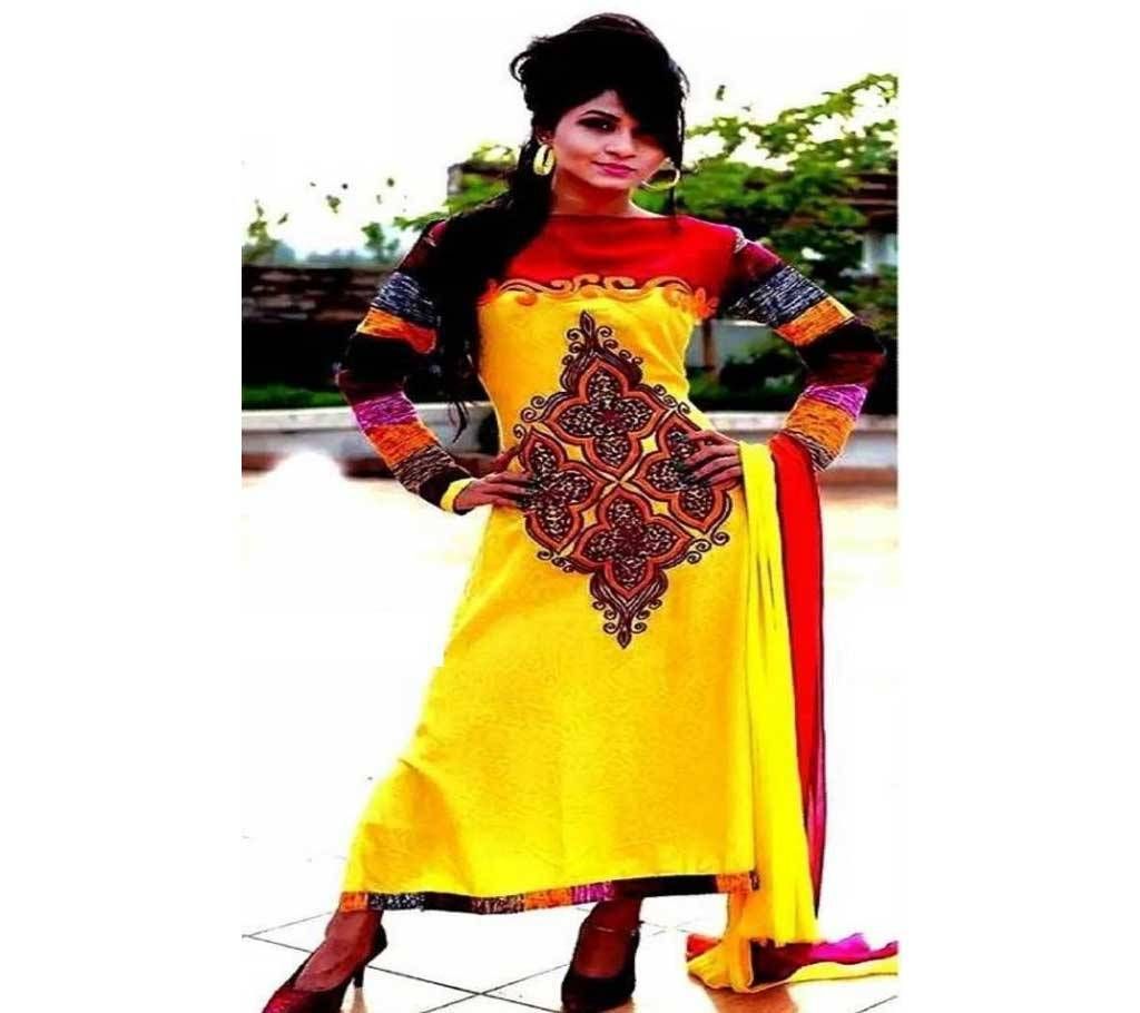 unstitched block printed cotton salwar kameez seblock-8018
