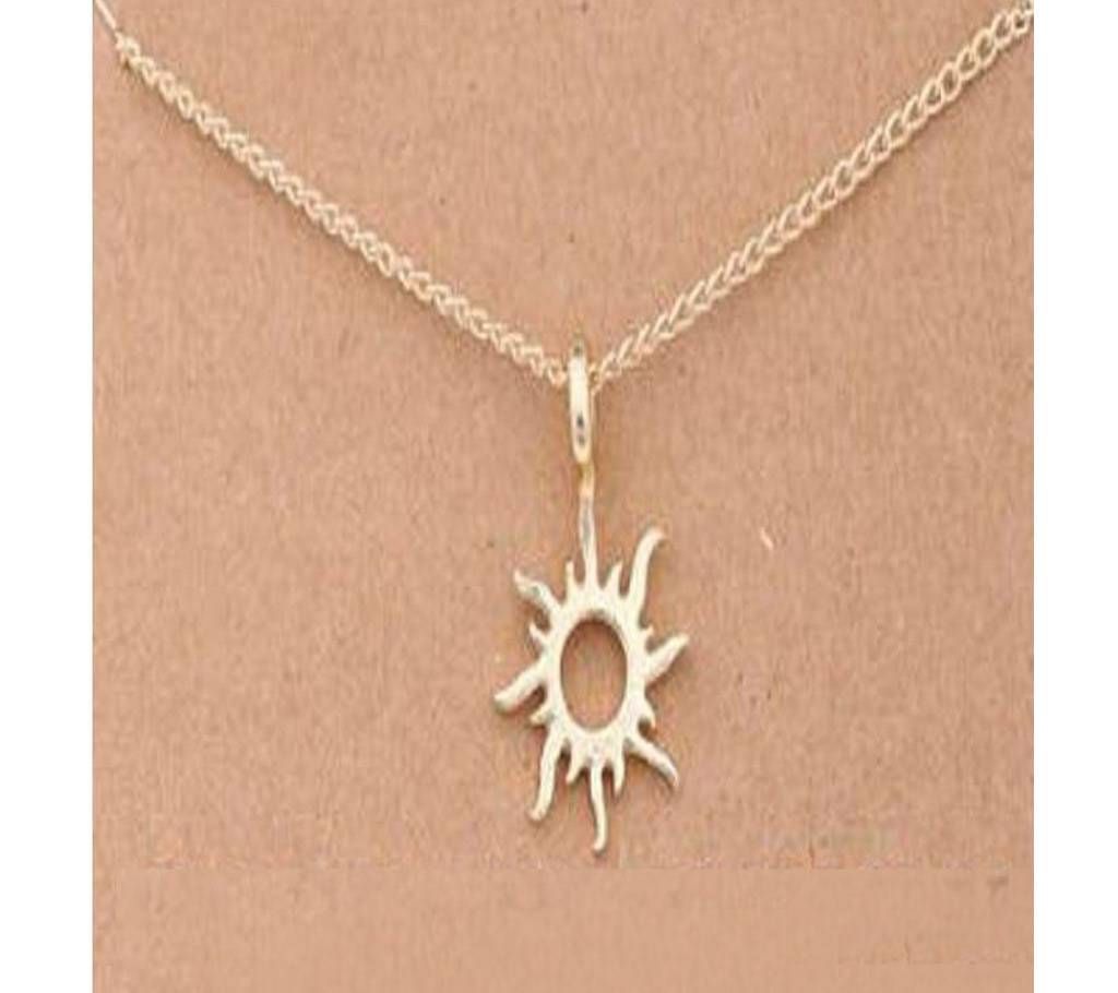Fashion Gold-color Good Vibes Only Sun Necklaces & Pendants For Women Jewelry