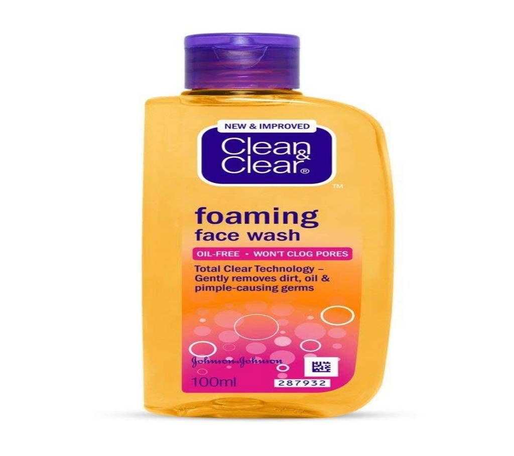 Clean & Clear Foaming Face Wash For Oily Skin - 150ml India
