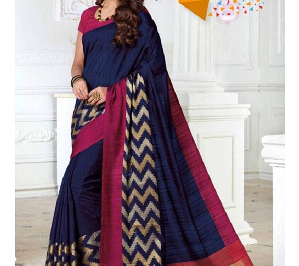 Indian Navy Blue Silk Saree