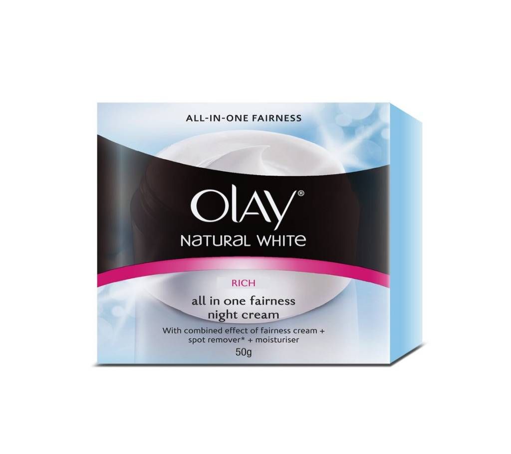 Olay Natural White All-in-One Fairness Night Cream 50g - India 