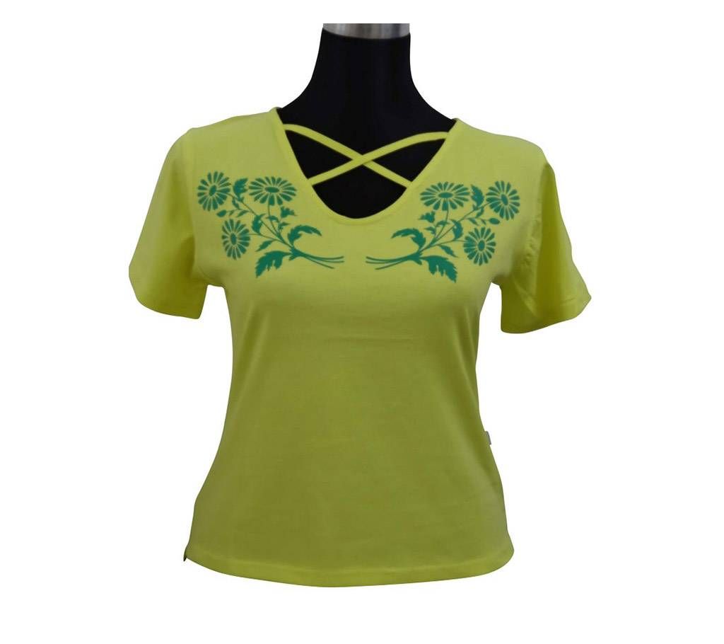Lemon V-Neck Ladies T-Shirt