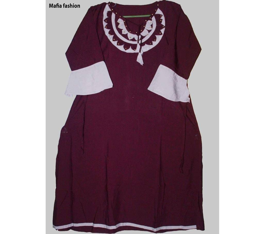 Stitched Silk Lalin Kurti 