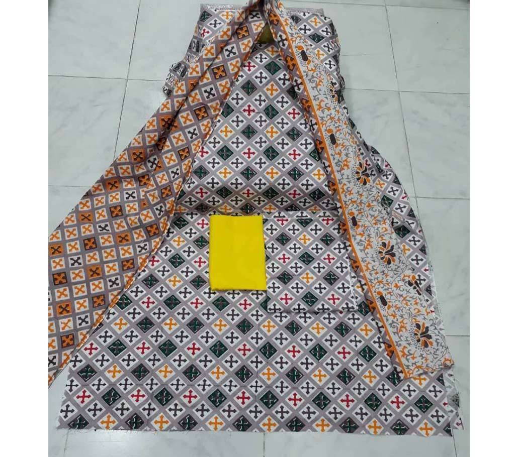 Unstitched Cotton Block print for Women