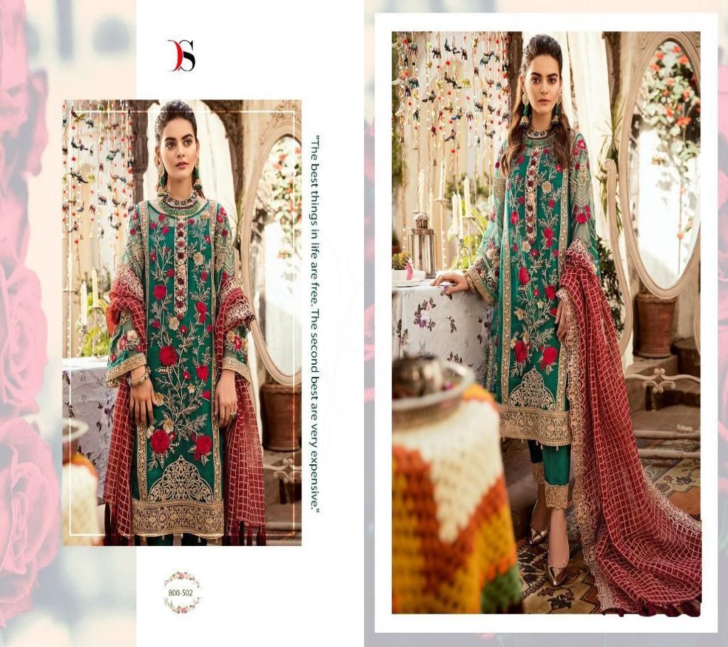 Deepsy Imorzia Vol 10 Sea Green Georgette 3Pcs